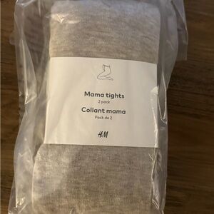 Brand new H&M Mama Tights 2-Pack in Light Gray